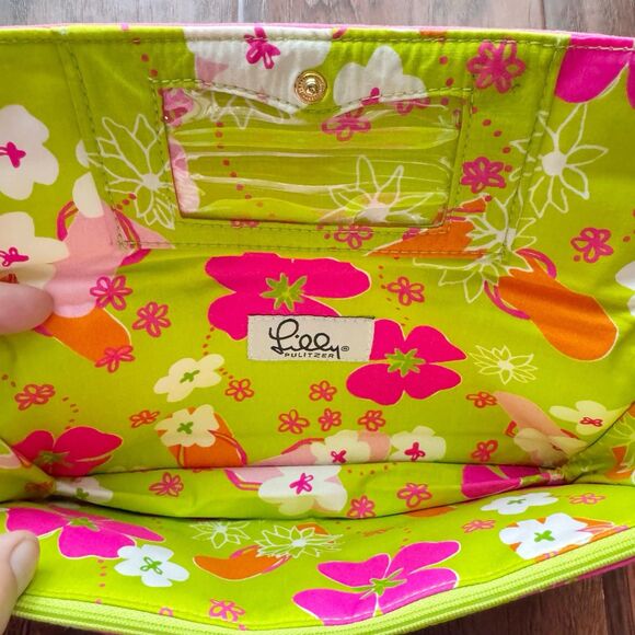Lilly Pulitzer‎ Floral Clutch Wristlet Wallet Soft Cotton Bright Colorful Cute - Picture 7 of 15